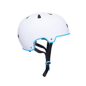 Kazam Child Helmet in White - Side View | For Ages 5 and up