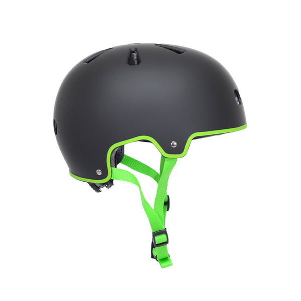 Kazam Child Helmet in Black - Side View | For Ages 5 and up