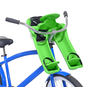 Kazam iBert Child Bike Seat in Green on a Bike | For Ages 1-3