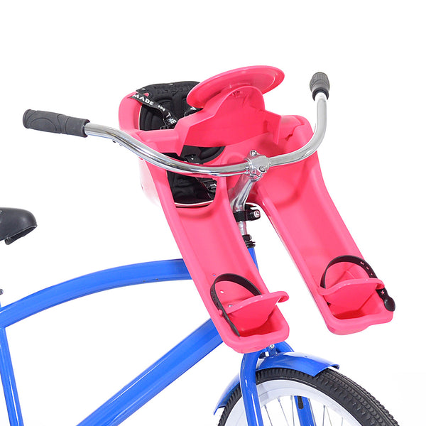Kazam iBert Child Bike Seat in Rose Pink on a Bike  | For Ages 1-3