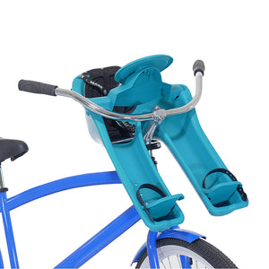 Kazam iBert Child Bike Seat in Teal on a Bike  | For Ages 1-3